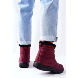 PE1 Botas de nieve con aislamiento de mujer Burgundy Mezyss rojo 5
