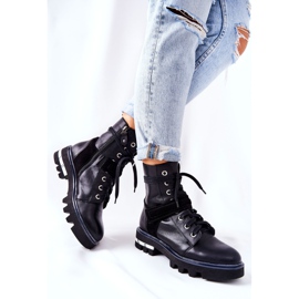 Botas de trabajo de cuero negro Maciejka 05219-01 5