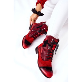 Botas cálidas de piel para mujer Maciejka Red 04625-08 rojo 1