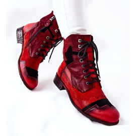 Botas cálidas de piel para mujer Maciejka Red 04625-08 rojo 3