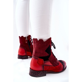 Botas cálidas de piel para mujer Maciejka Red 04625-08 rojo 4