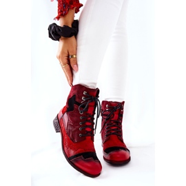 Botas cálidas de piel para mujer Maciejka Red 04625-08 rojo 6
