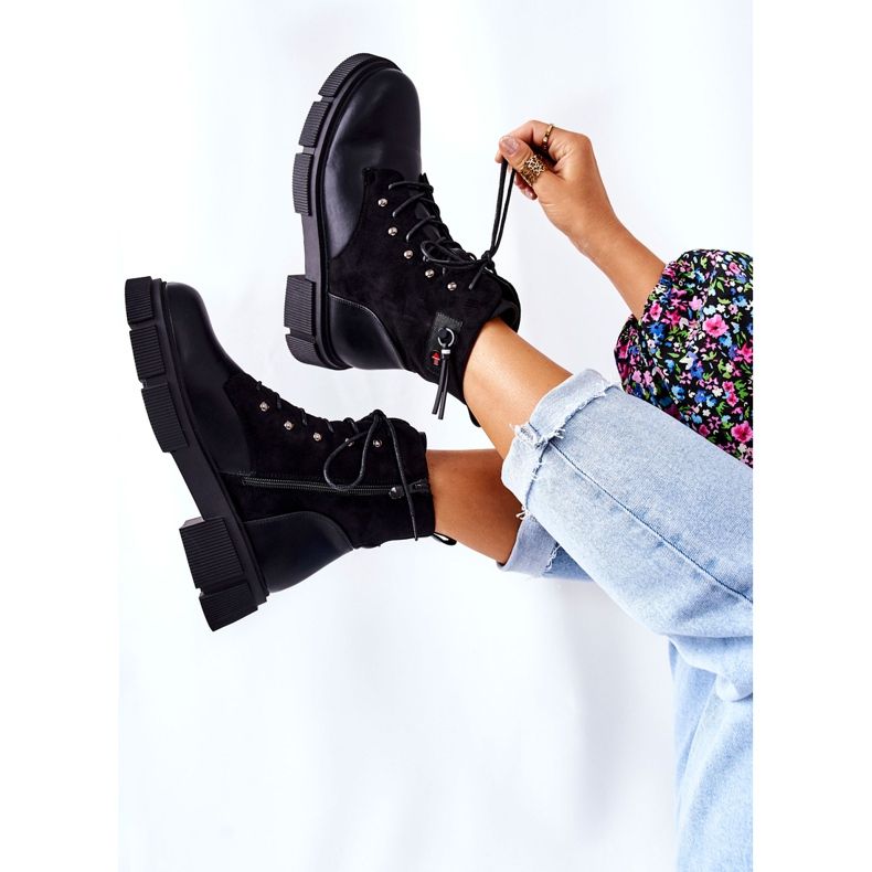 POTOCKI Botas de cuero ¡Trabajadores atados de negro a tu manera! 2