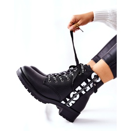 POTOCKI Trabajadores de botas de cuero en negro Henri Zipper 1