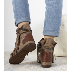 Botas de mujer beige al estilo boho Maral 1 Botas de mujer beige al estilo boho Maral 1