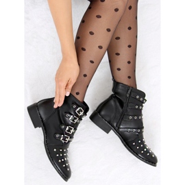 Negro Botas con tachuelas negro M8AX1658-18 Negro 3