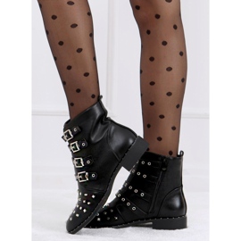 Negro Botas con tachuelas negro M8AX1658-18 Negro 5