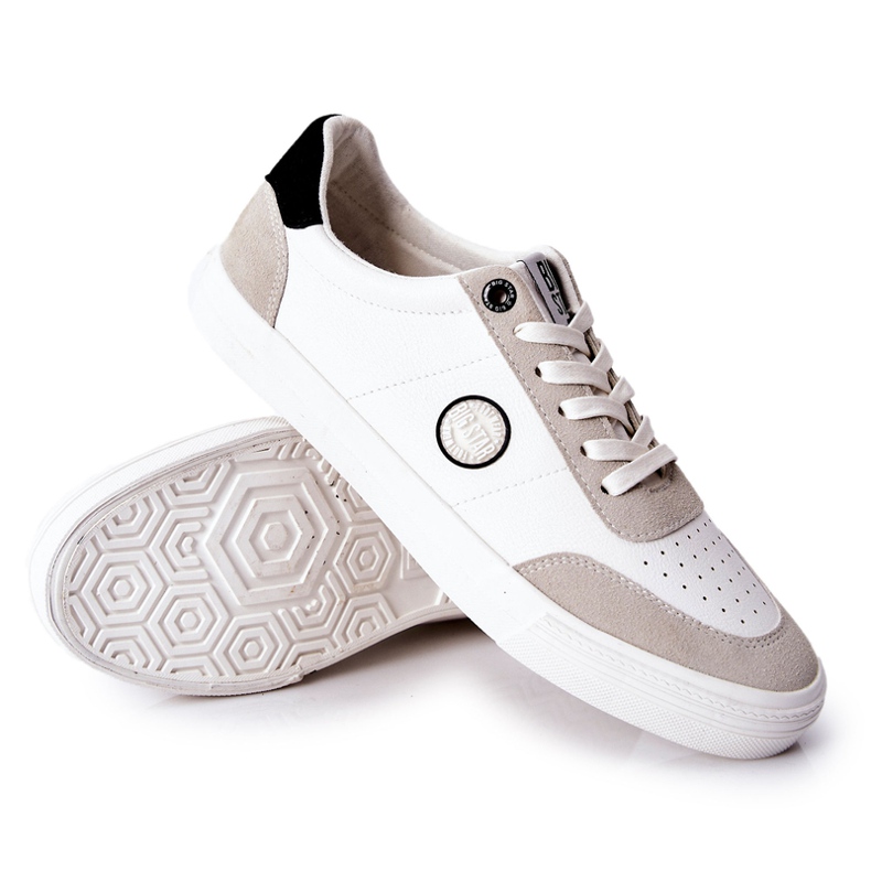 Zapatillas Hombre Piel Big Star II174009 Blanco-Beige 2
