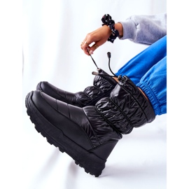 PE1 Botas de nieve cálidas negras Starbone para mujer con cremallera negro 1