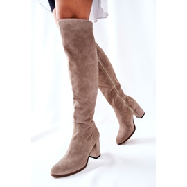 Botas de ante Cappuccino Shernan beige 1 Botas de ante Cappuccino Shernan beige 1
