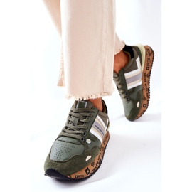 Zapatillas deportivas de mujer Big Star II274299 Khaki caqui verde 4