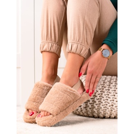 TRENDI Zapatillas marrones en una goma de borrar marrón 2