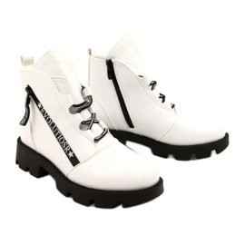 Botas Sergio Leone BT740 Blancas blanco negro 5