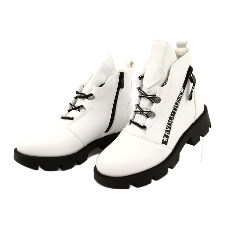Botas Sergio Leone BT740 Blancas blanco negro 2