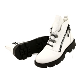 Botas Sergio Leone BT740 Blancas blanco negro 3