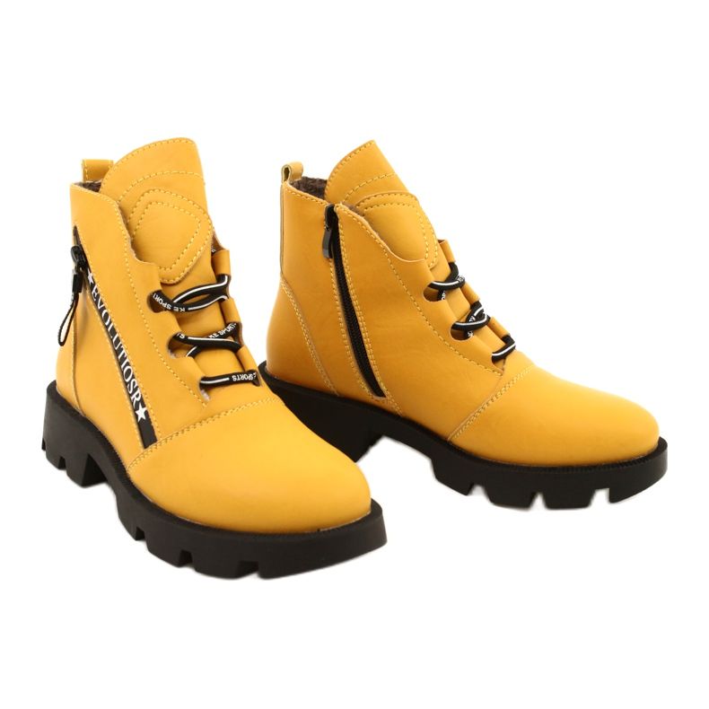 Botas Amarillas Sergio Leone BT740 negro amarillo 5