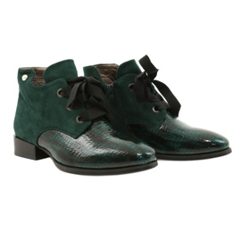 M.Daszyński Botines Chelsea Chelated para Mujer Daszyński SA197-9 Verde 5 M.Daszyński Botines Chelsea Chelated para Mujer Daszyński SA197-9 Verde 5