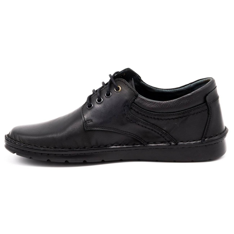 Olivier Zapato casual hombre piel 7095 grano negro 1