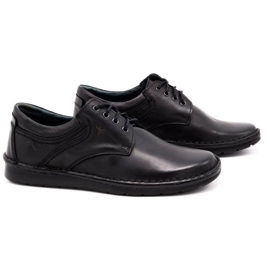 Olivier Zapato casual hombre piel 7095 grano negro 2