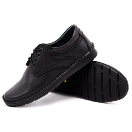 Olivier Zapato casual hombre piel 7095 grano negro 3