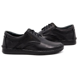 Olivier Zapato casual hombre piel 7095 grano negro 5