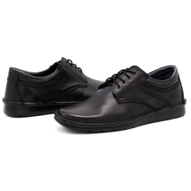 Olivier Zapato casual hombre piel 7095 grano negro 6
