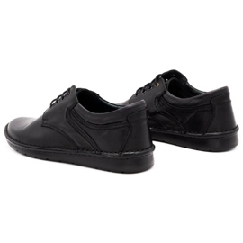 Olivier Zapato casual hombre piel 7095 grano negro 7