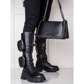 Best Shoes Botas negras de alta moda negro 1