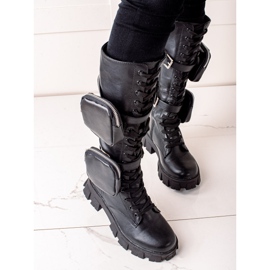 Best Shoes Botas negras de alta moda negro 4