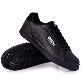 Memory Foam Big Star II174169 Zapatillas de cuero negras negro 4