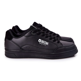 Memory Foam Big Star II174169 Zapatillas de cuero negras negro 3