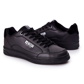 Memory Foam Big Star II174169 Zapatillas de cuero negras negro 5