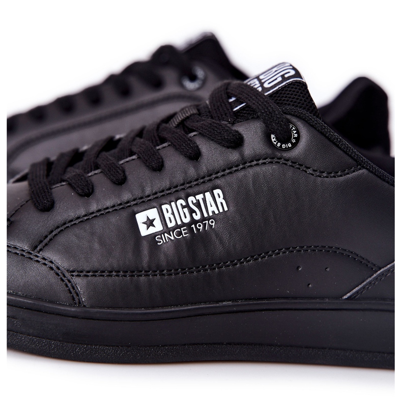 Memory Foam Big Star II174169 Zapatillas de cuero negras negro 1