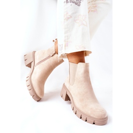 PS1 Botas cálidas en tacones altos Beige Madge 5
