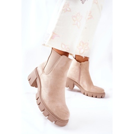 PS1 Botas cálidas en tacones altos Beige Madge 6