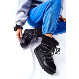 POTOCKI Botas de nieve aisladas con piel en la plataforma negro Salemi 2 POTOCKI Botas de nieve aisladas con piel en la plataforma negro Salemi 2