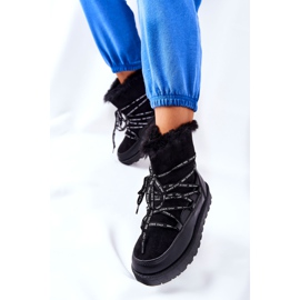 POTOCKI Botas de nieve aisladas con piel en la plataforma negro Salemi 5