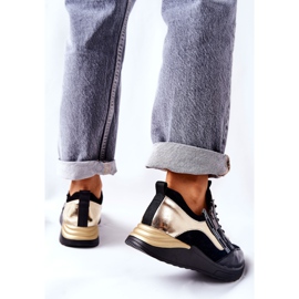 POTOCKI Zapatillas Deportivas Piel Zapatillas Negro Dorado Minor 4