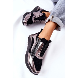 POTOCKI Zapatillas Deportivas Piel Zapatillas Negro Plata Minor 2