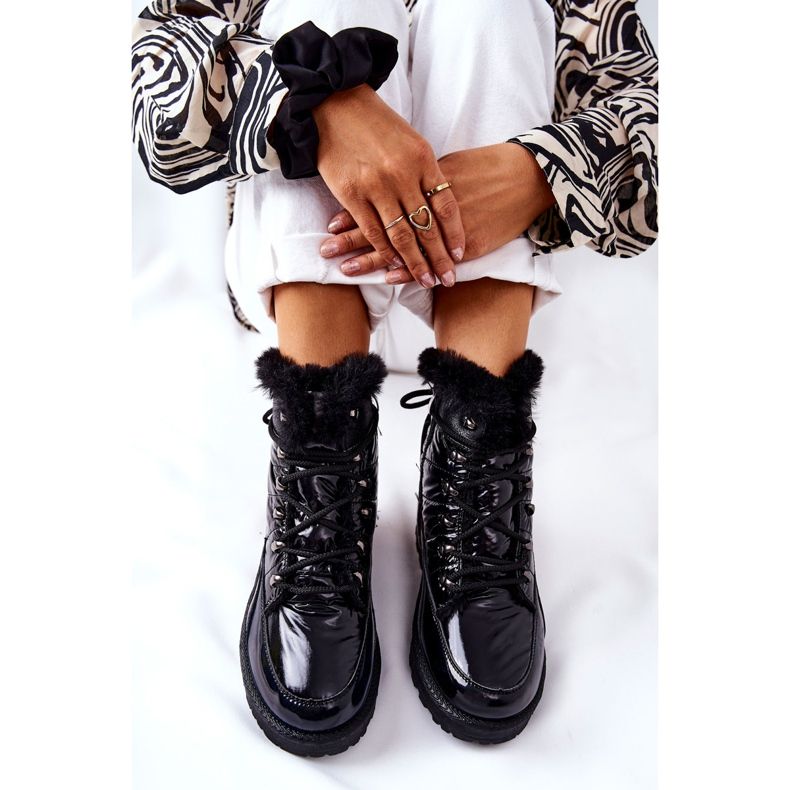 POTOCKI Botas de nieve altas con aislamiento de piel Negro Estornudos 2 POTOCKI Botas de nieve altas con aislamiento de piel Negro Estornudos 2
