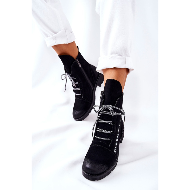 POTOCKI Botas de piel con cremallera decorativa Lomessa negra negro 1