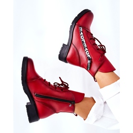 POTOCKI Botines de piel con cremallera decorativa Lomessa roja rojo 1