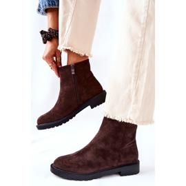 PH1 Botas Botines Chelsea Con Tacones Planos Brown Laurette marrón 4