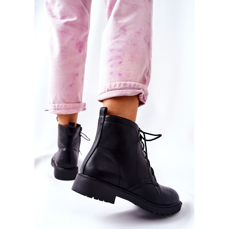 PH1 Botas Clásicas De Cuero Negro Atado Melome 2