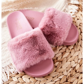 PH1 Pantuflas de goma perfiladas con pelo Rosa oscuro Emmie rosado 2