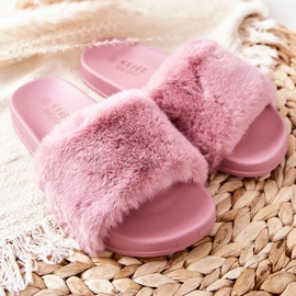 PH1 Pantuflas de goma perfiladas con pelo Rosa oscuro Emmie rosado 3