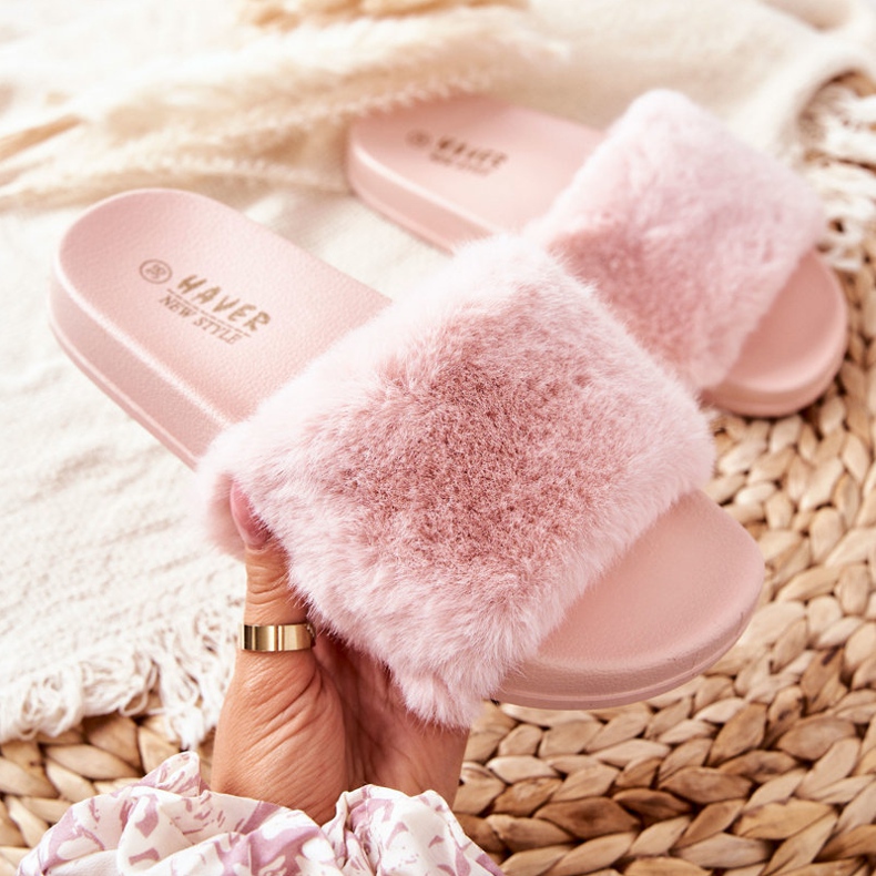 PH1 Pantuflas en forma de goma con piel rosa Emmie 1