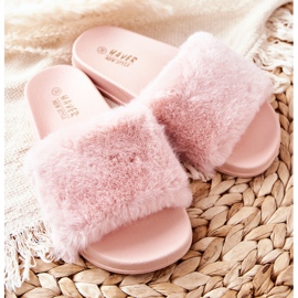 PH1 Pantuflas en forma de goma con piel rosa Emmie 2
