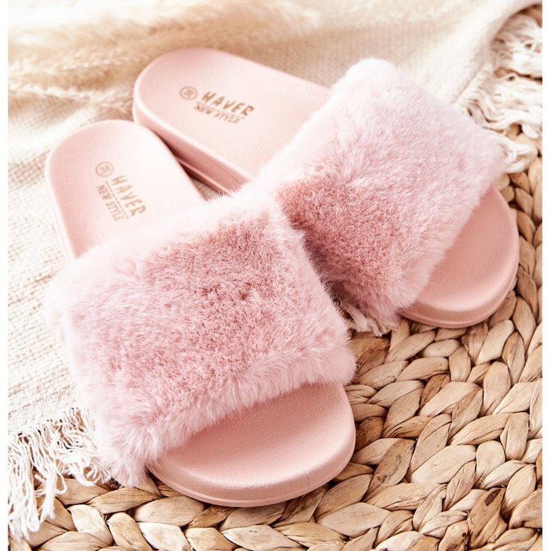 PH1 Pantuflas en forma de goma con piel rosa Emmie rosado 2