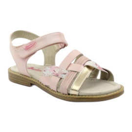 American Club Sandalias gladiadoras en oro rosa rosado dorado 1